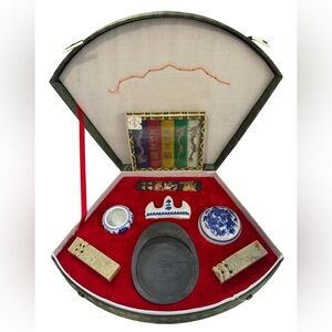 CHINESE CALLIGRAPHY SET WITH COLOUR INK STICK SET